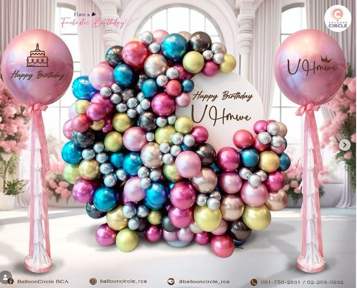 เซตวงกลมพร้อมต้นอัดลม 6500 — ผลงาน BalloonCircle
