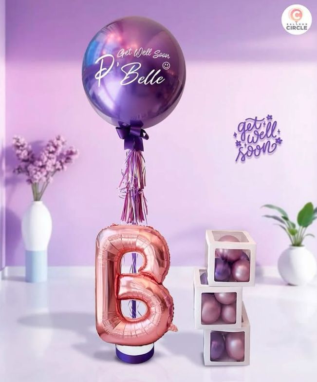 ต้นลูกโป่งอัดลมโทนม่วง — ผลงาน BalloonCircle