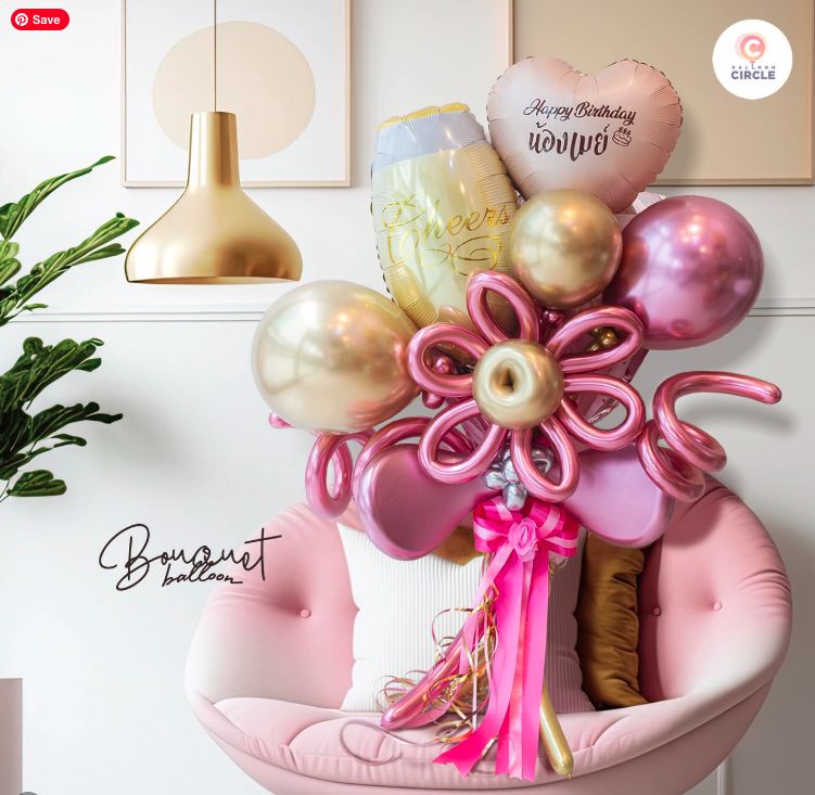 ช่อถือโทนชมพู — ผลงาน BalloonCircle