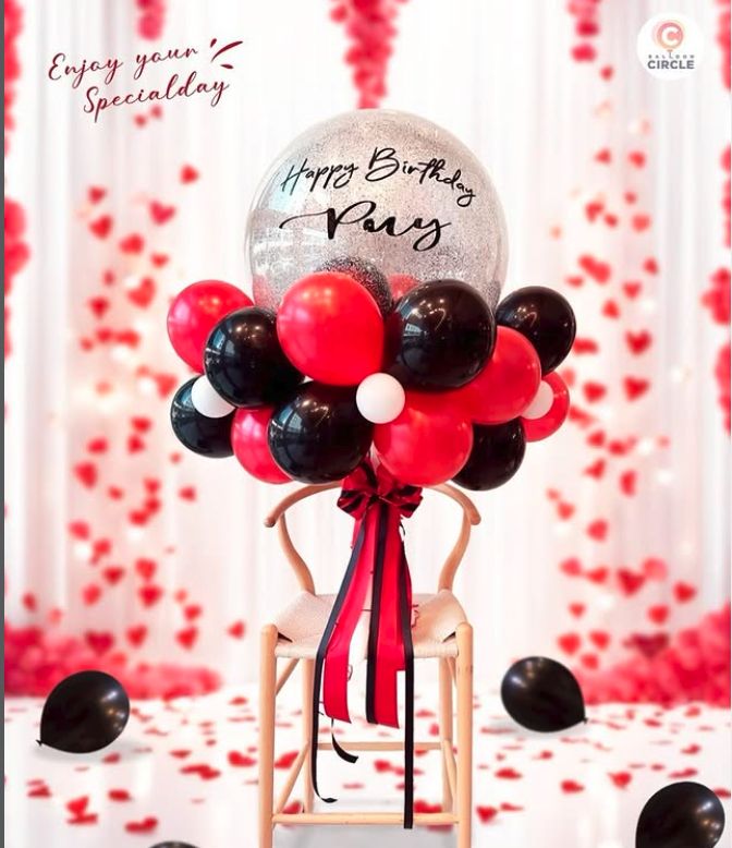 ช่อโทนแดงดำ — ผลงาน BalloonCircle