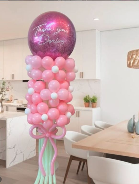 ช่ออัดลมโทนชมพู — ผลงาน BalloonCircle